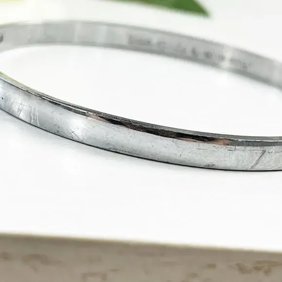 Kate Spade Silver Idiom Bangle Bracelet FIND THE SILVER LINING - Picture 6 of 6